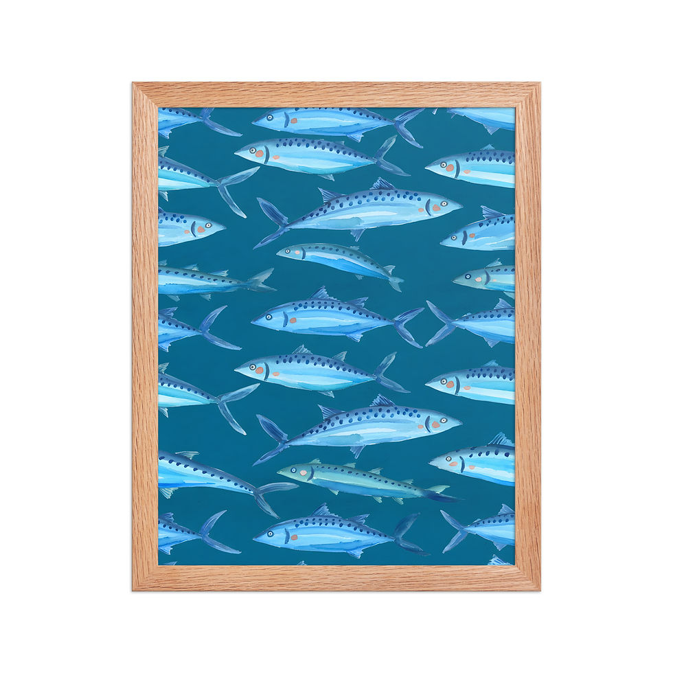 Thumbnail: Fish Shoal Minimalist Marine Wall Art