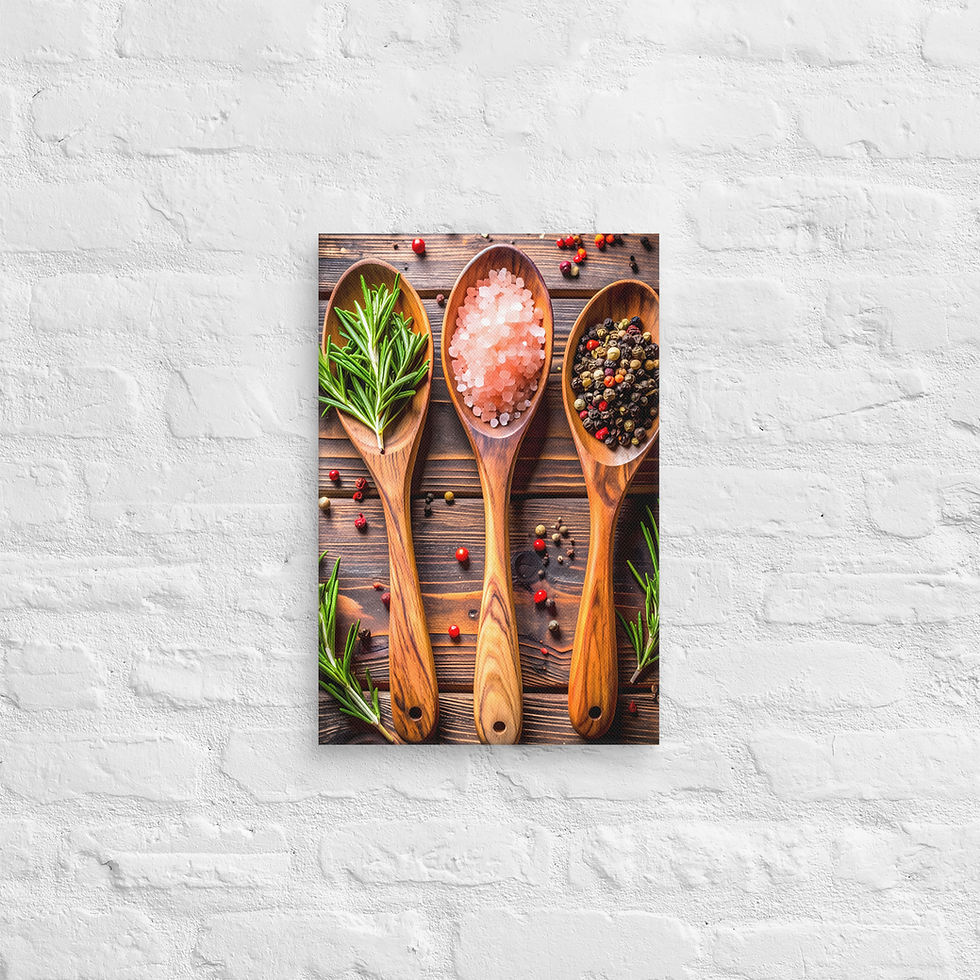 Thumbnail: Rustic Wooden Spoons Canvas - Farmhouse Kitchen Utensil Photography Wall Art