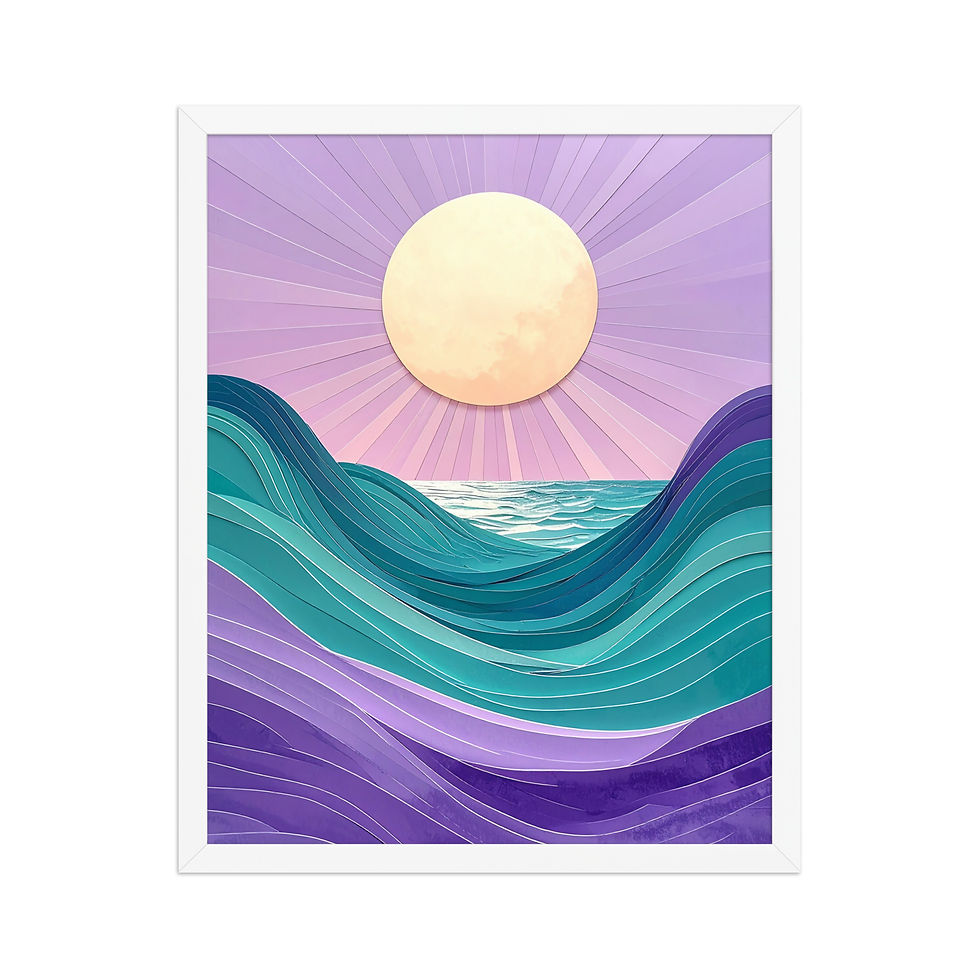 Thumbnail: Purple Waves Wall Art for Hallway