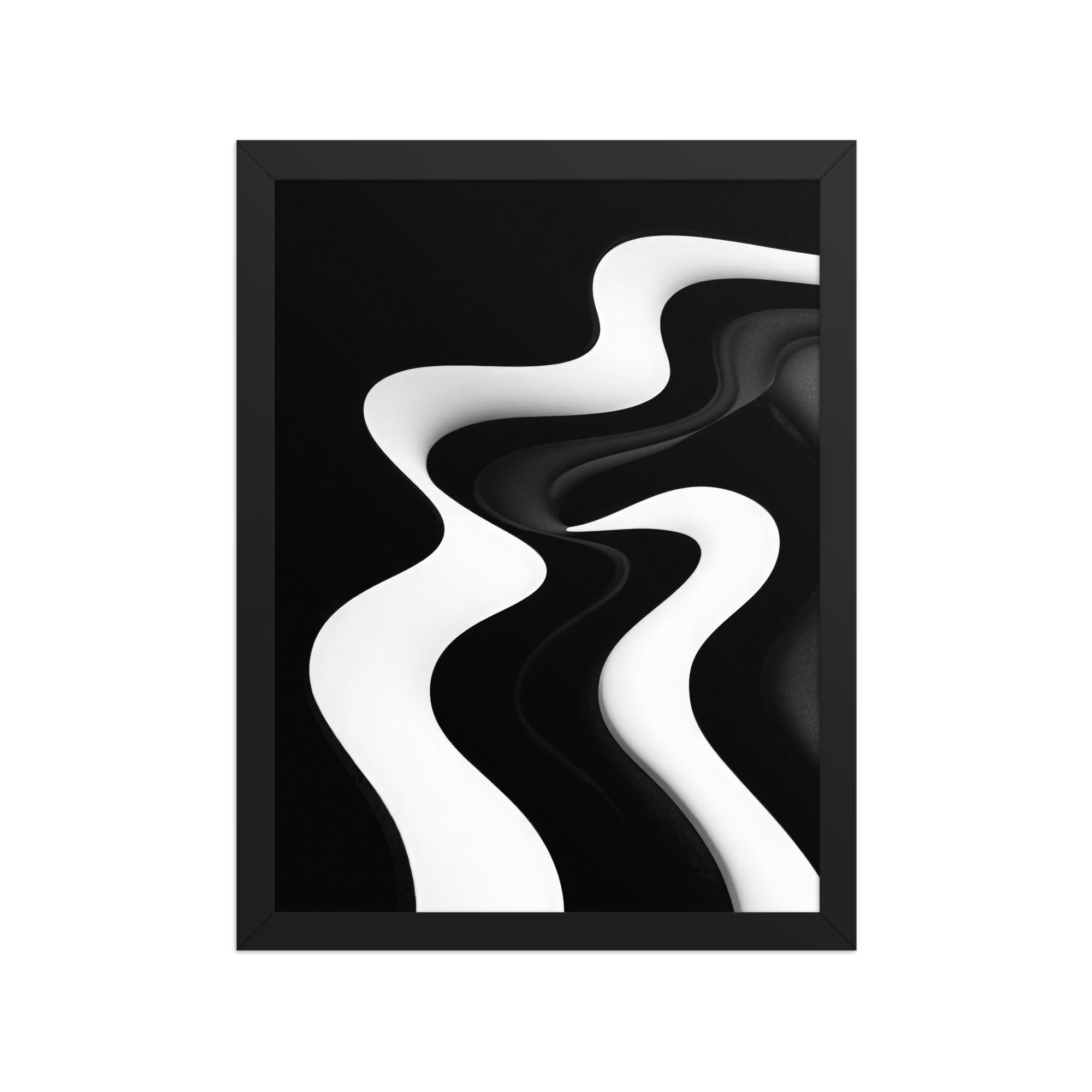 Black & Beige Abstract Wall Art Print 