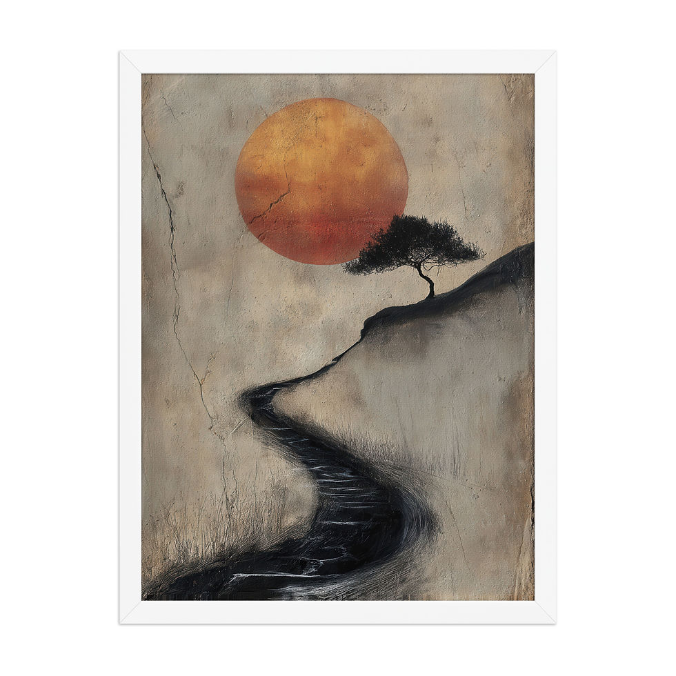 Thumbnail: Japandi Sumei-e Japanese Ink Inspired Print