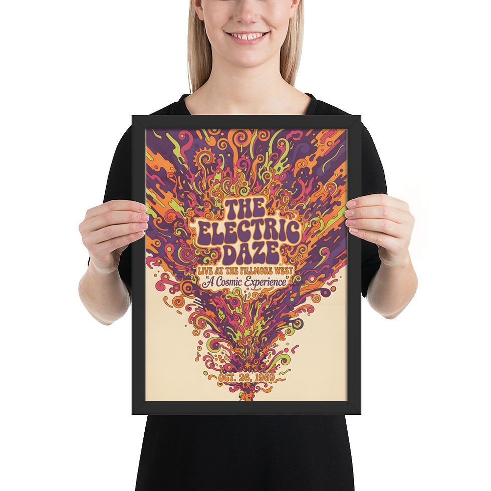 Thumbnail: The Electric Daze Framed Retro Music Poster
