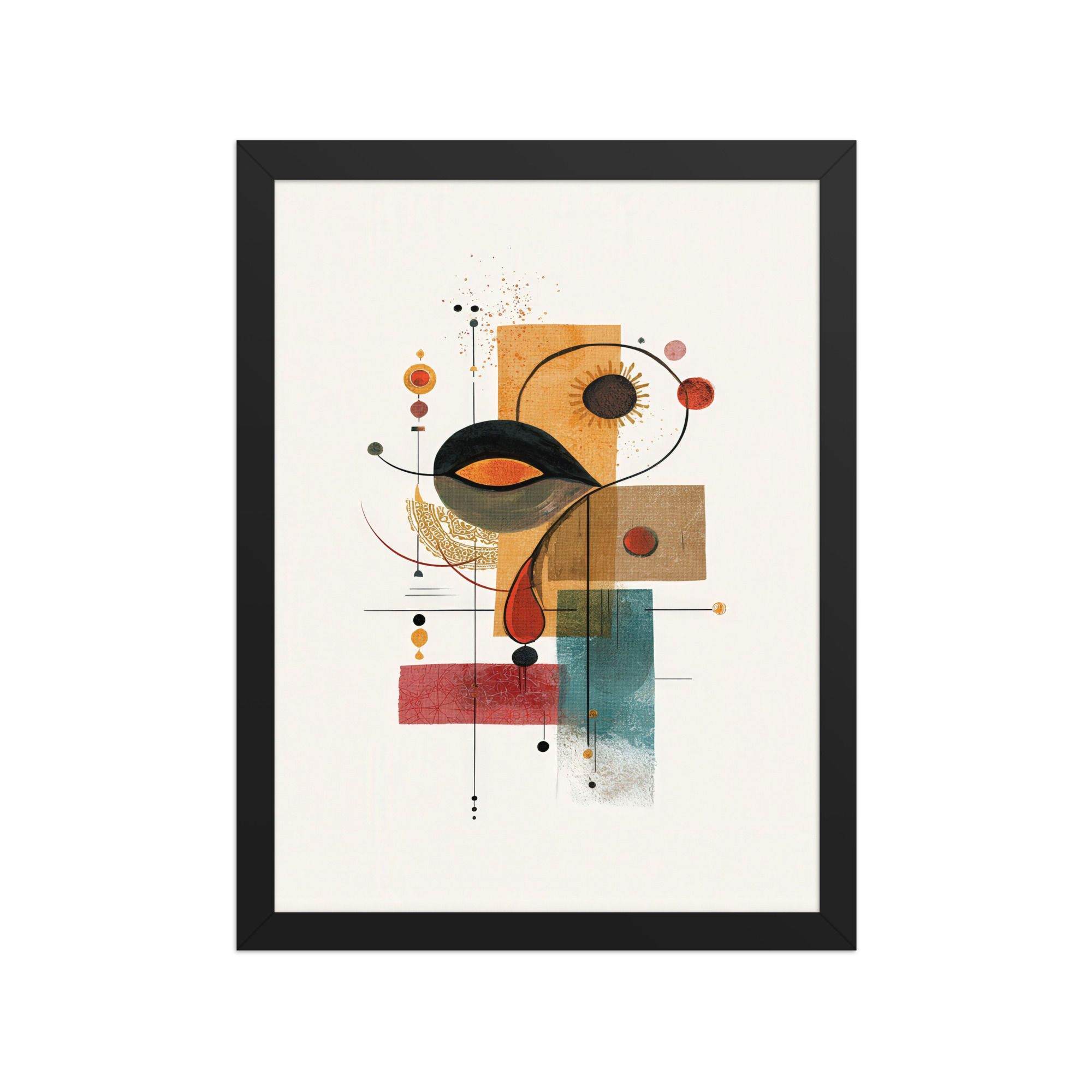Framed Geometric Boho Art – Trendy Decor Piece