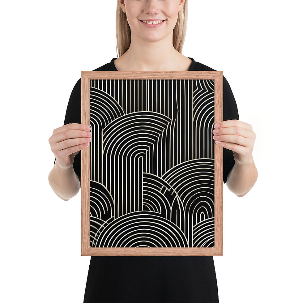 Thumbnail: Black and White Lines Abstract Art