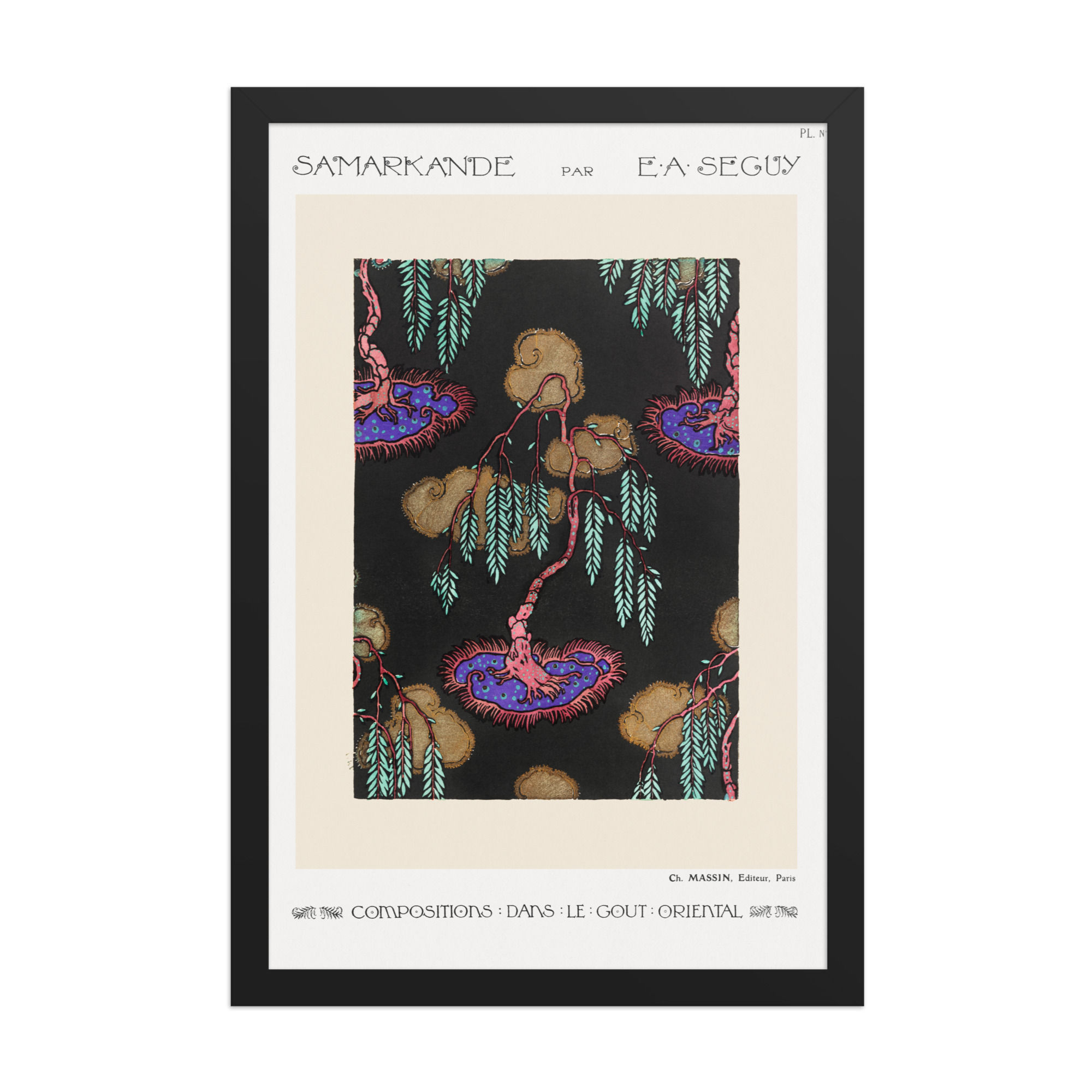 Flower pattern Art Deco stencil print xviii | Samarkande | Seguy