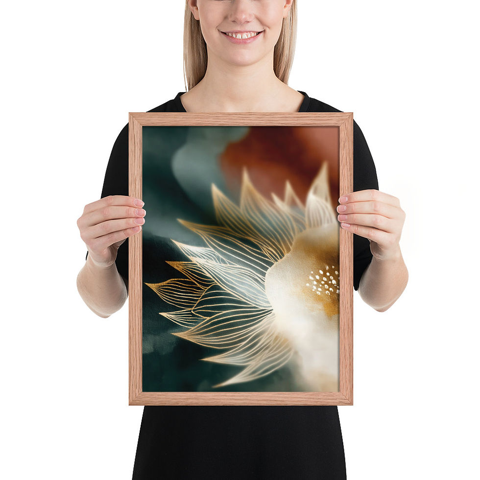 Thumbnail: Boho Wall Art Print – Framed Nature-Inspired Decor