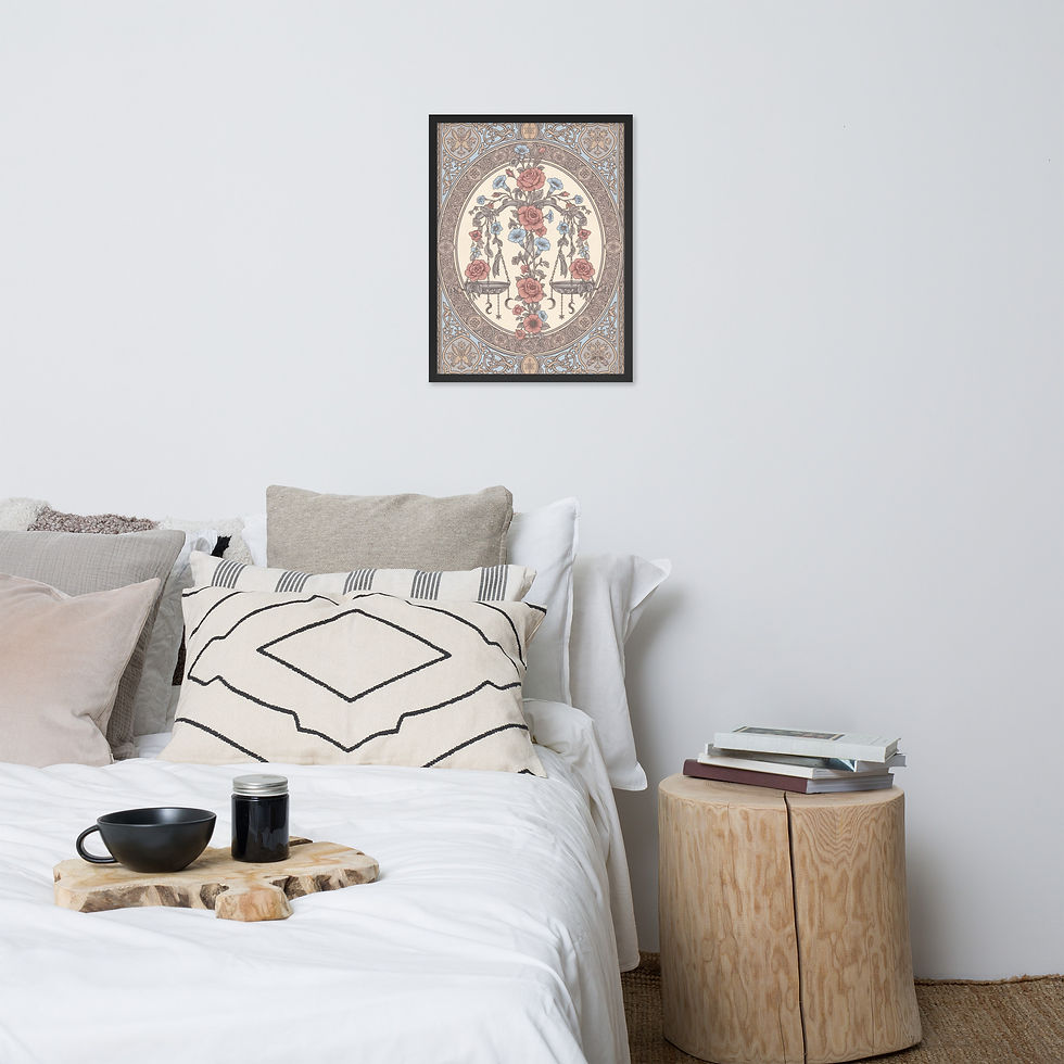 Thumbnail: Libra Scales Astrology Art Print for Bedroom