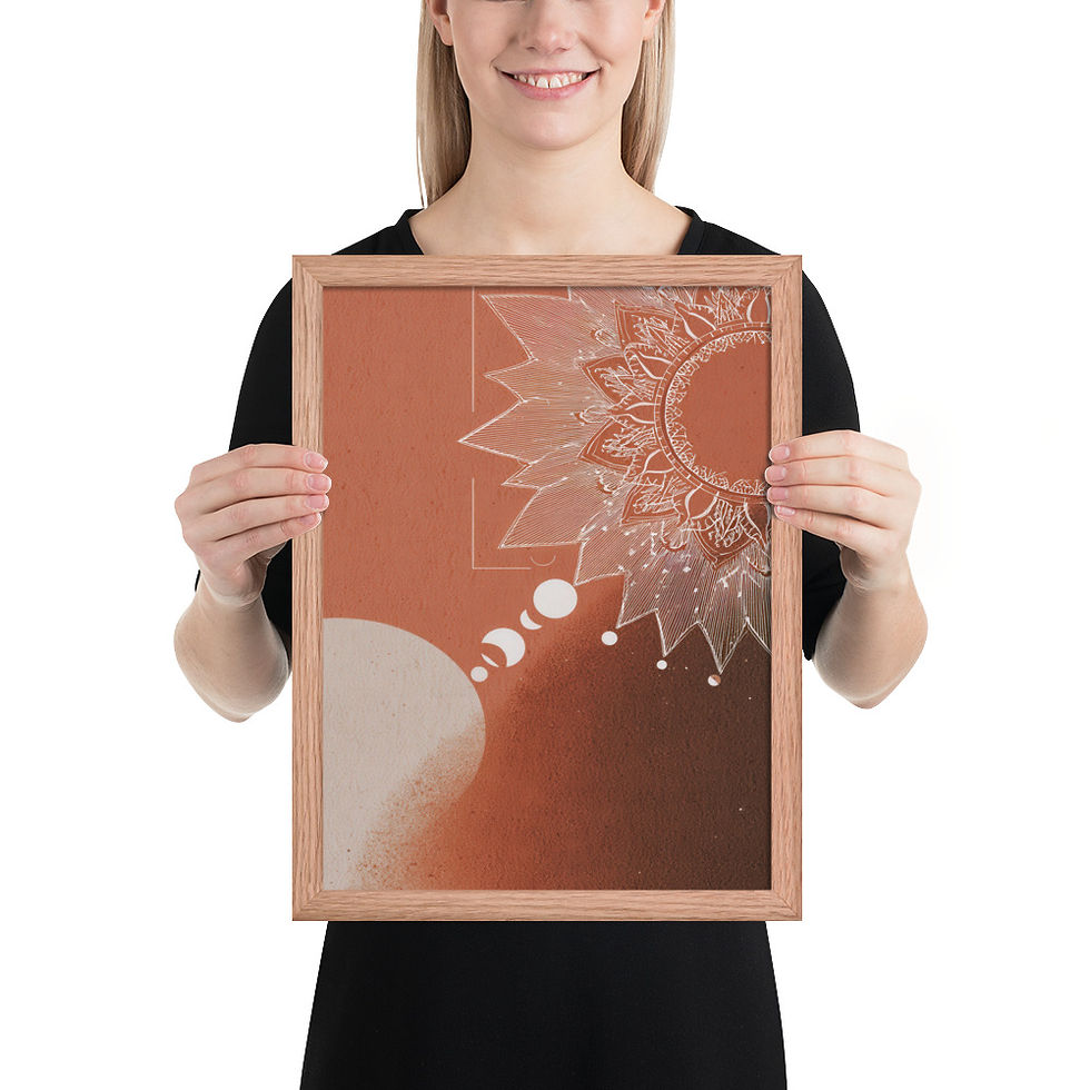 Thumbnail: Framed Geometric Boho Art – Trendy Decor Piece