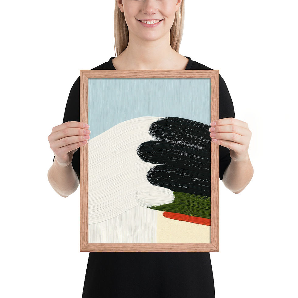 Thumbnail: Trendy Framed Gouache Art