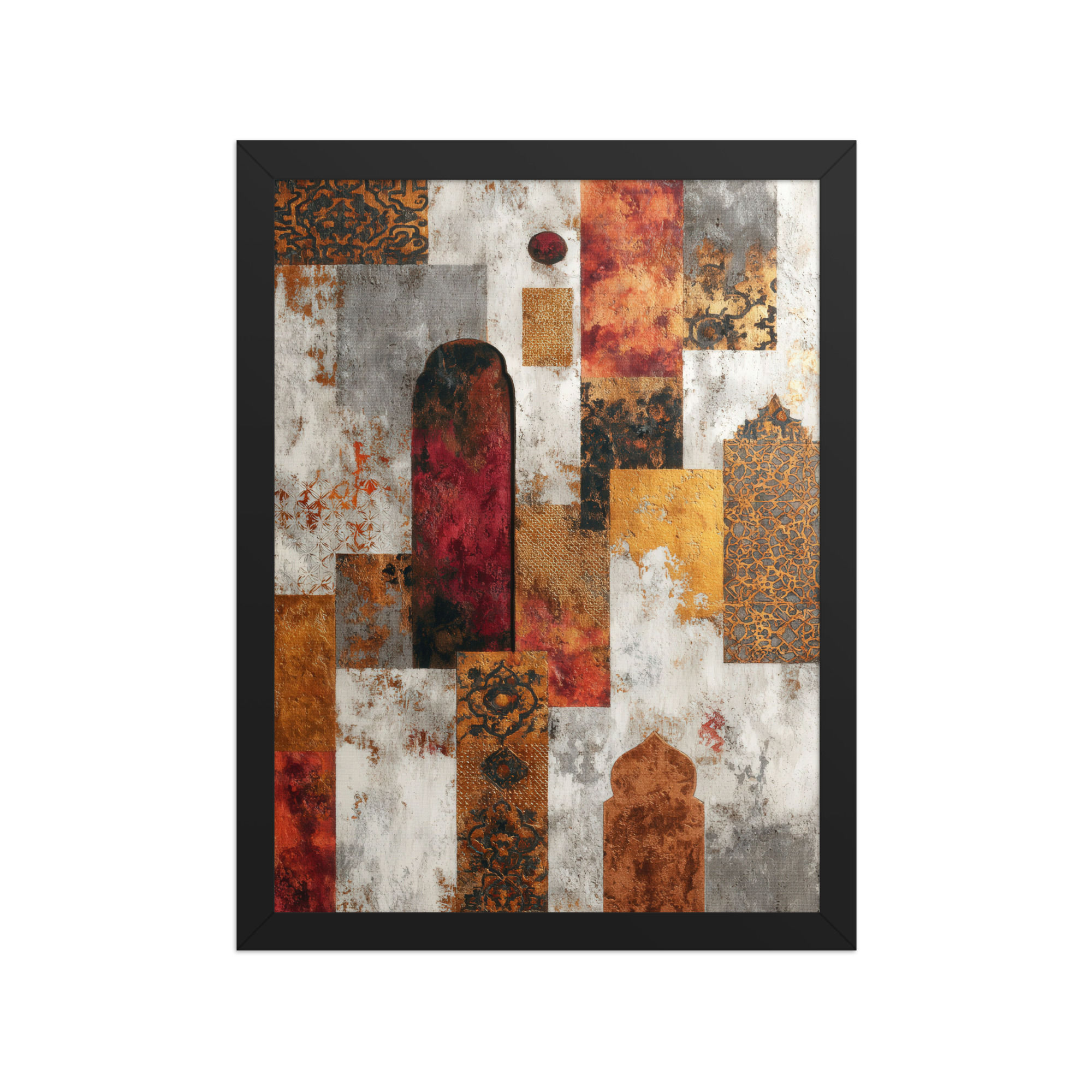 Framed Boho Patterns Art – Stylish Wall Decor