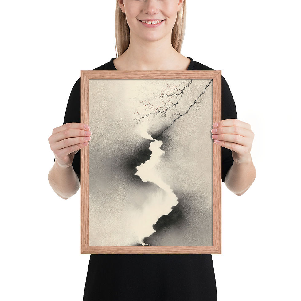 Thumbnail: Japandi Sumei-e Japanese Ink Inspired Print