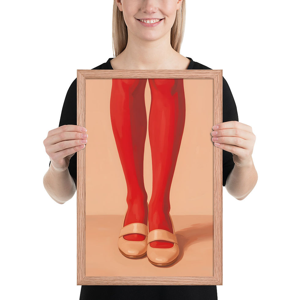 Thumbnail: Woman in Red Shoes Fashion Art Print
