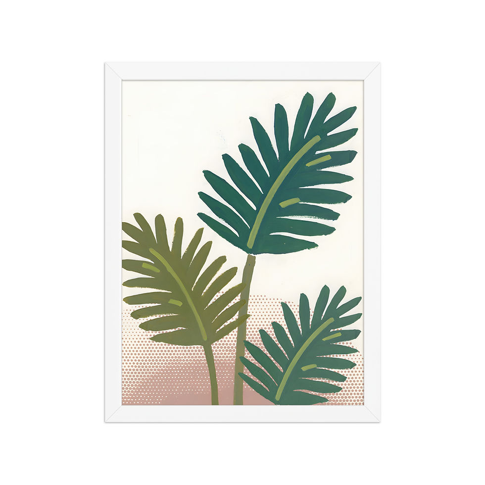 Thumbnail: Gouache Fronds Framed Botanical Wall Art
