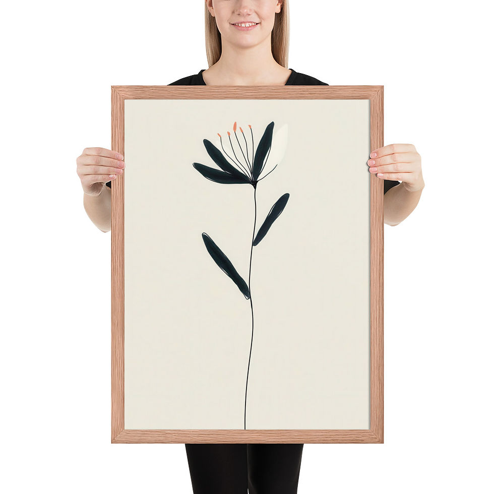 Thumbnail: Eclectic Framed Gouache Art - A Splash of Coloramed poster