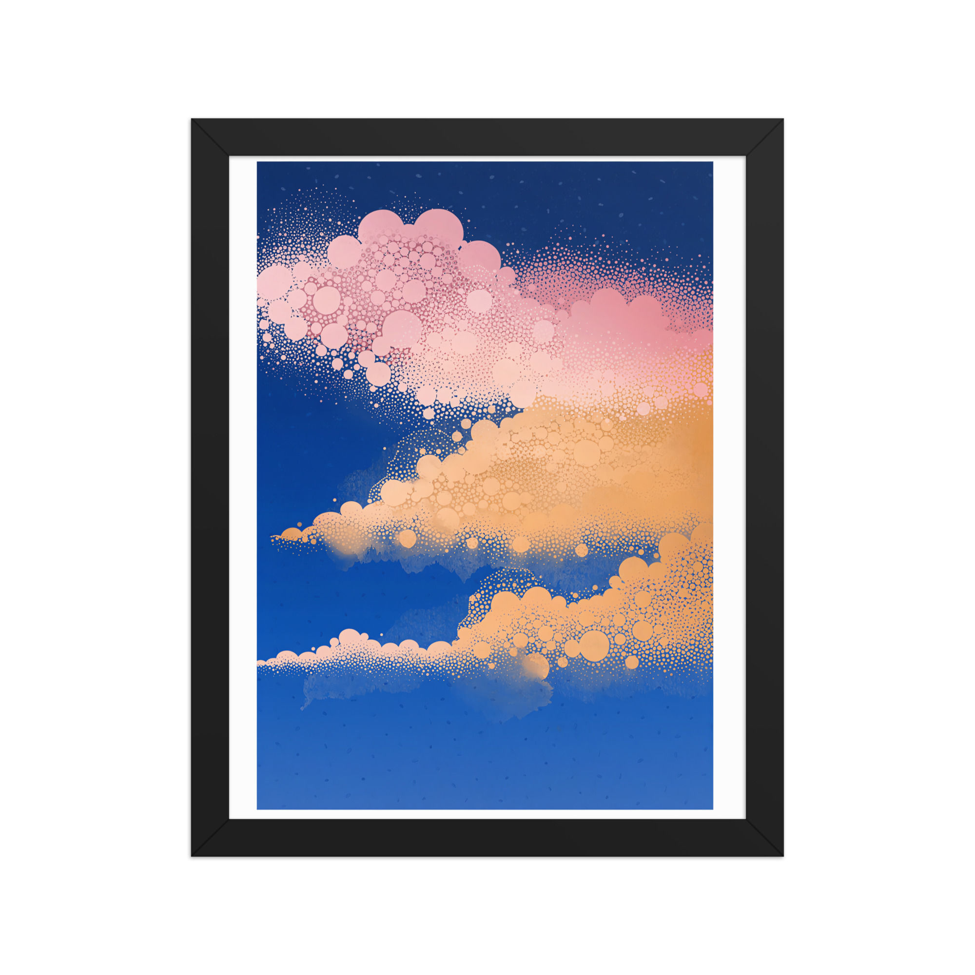 Pointilist Cloud Veils Art Print