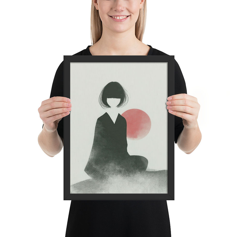 Thumbnail: Japandi Woman Figure Silhouette Sumi-e Inspired