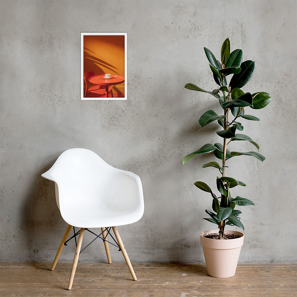 Thumbnail: Cup on Red Table Framed Cafe Print