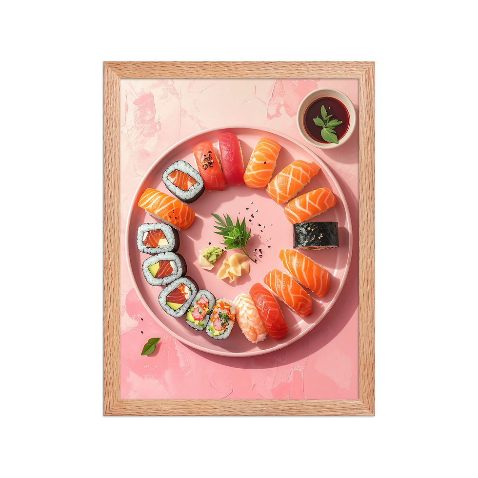 Thumbnail: Platter of Sushi Art Print for Kitchen