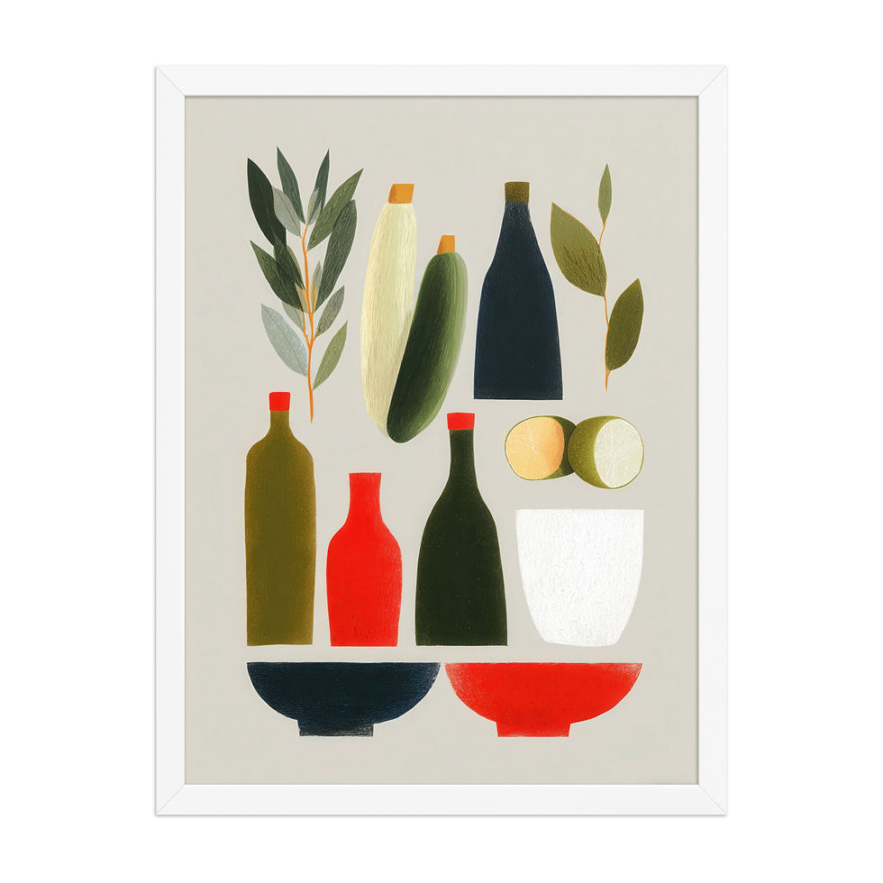 Thumbnail: Vibrant Gouache Wall Art for Living Room Accent