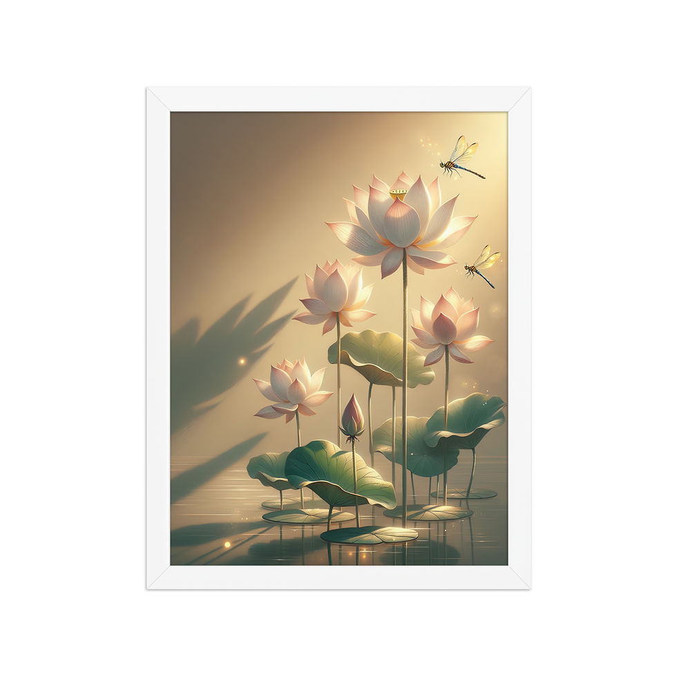 Thumbnail: Golden Hour Lillies Botanical Art Print