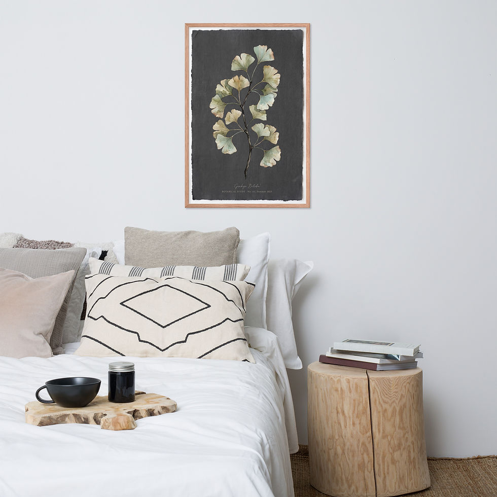 Thumbnail: Ginkgo Biloba — Botanical Study (Framed)