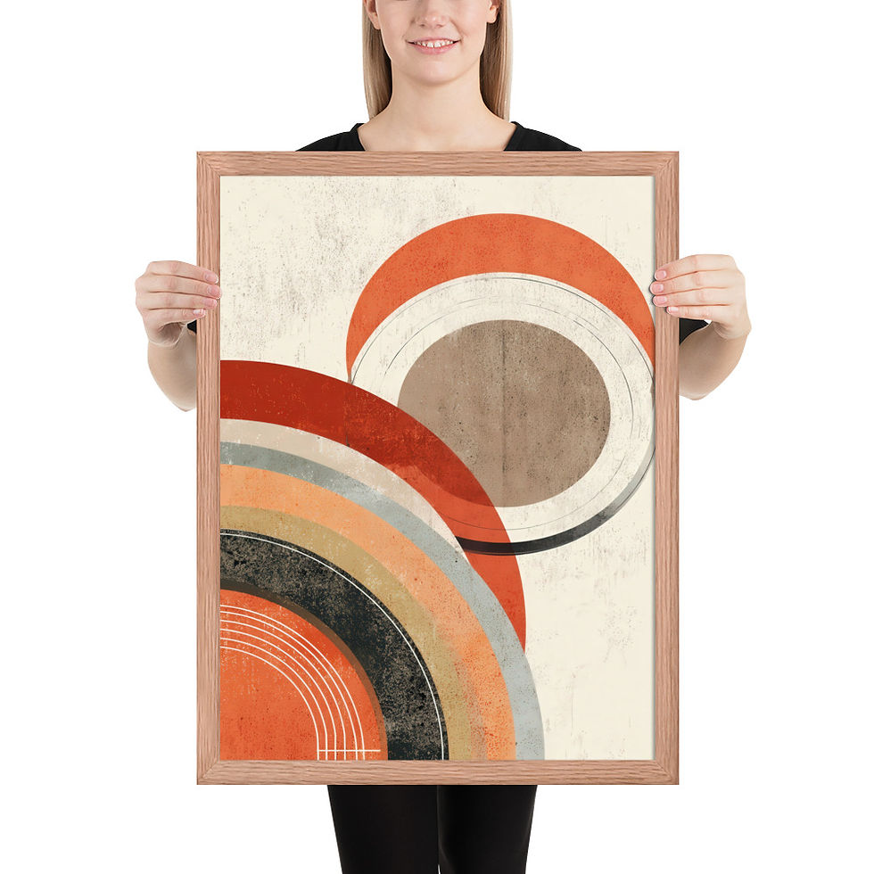 Thumbnail: Framed Geometric Boho Art – Trendy Decor Piece