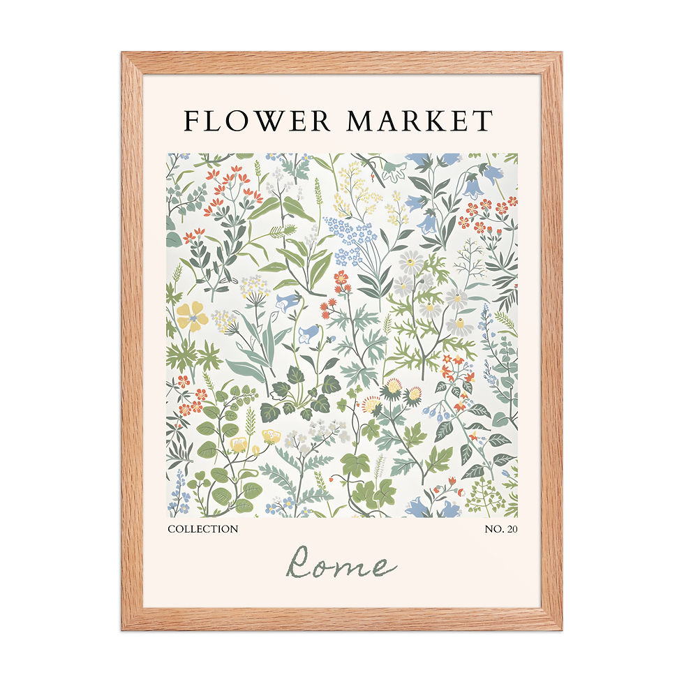 Thumbnail: Rome | Framed Botanical Wall Art: Nature Prints from Global Cities