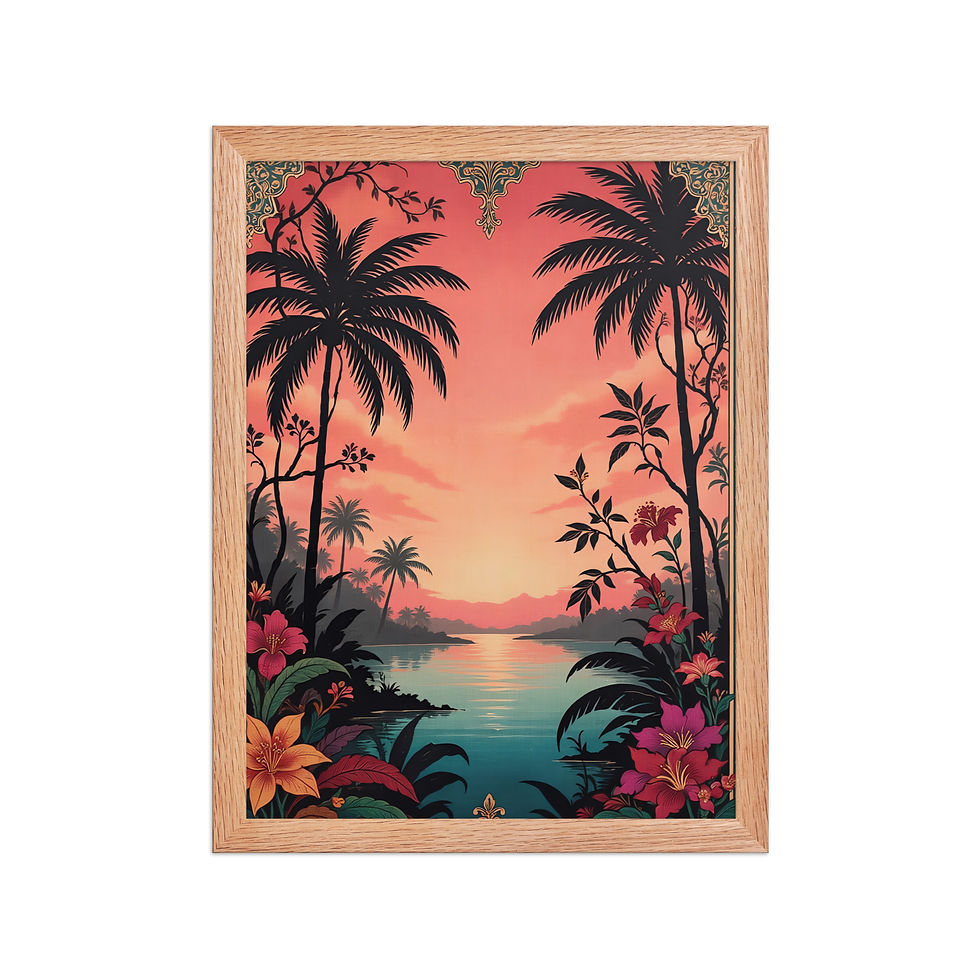 Thumbnail: Jungle Lagoon Abstract Art Print