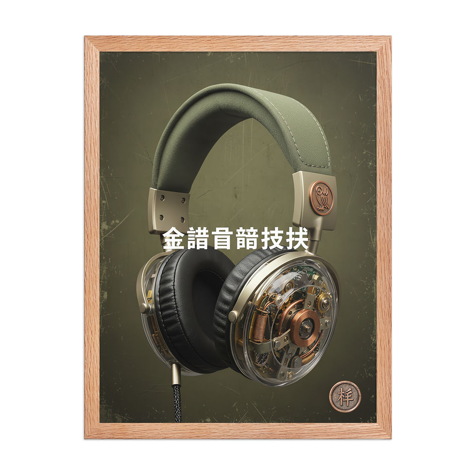 Thumbnail: Retro City Headphones Wall Art Print