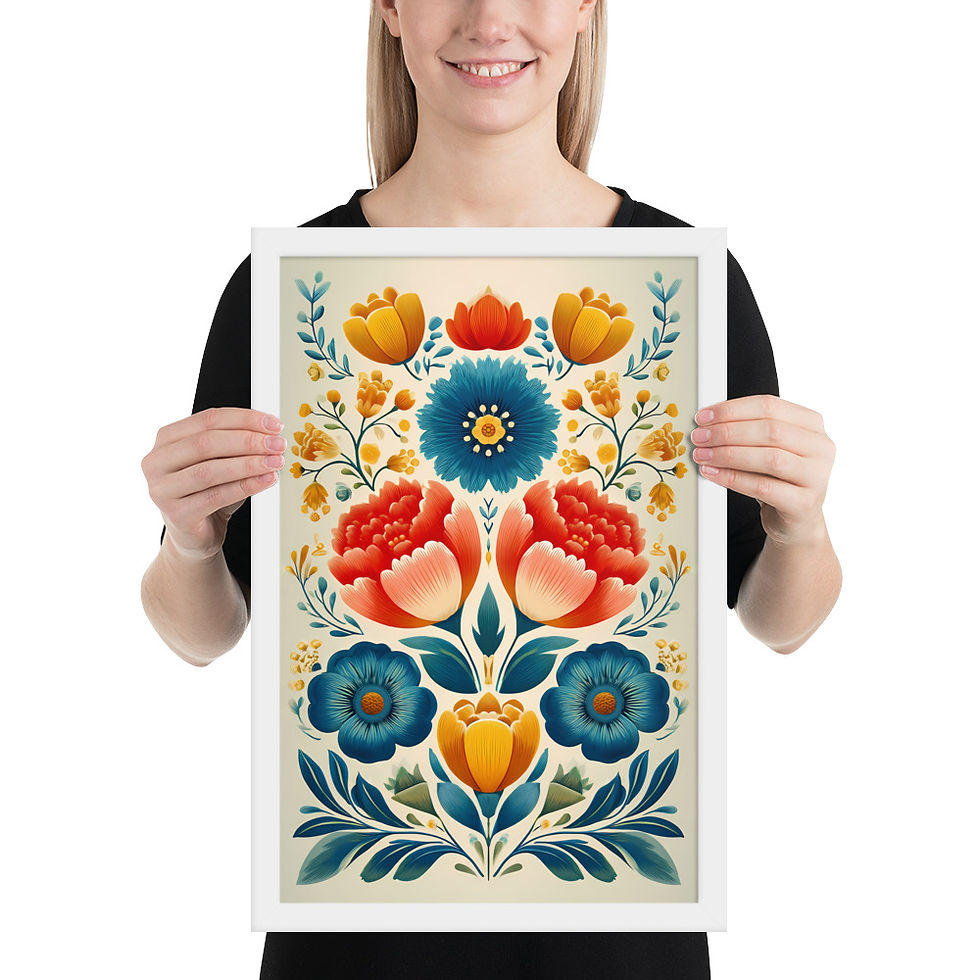 Thumbnail: Scandinavian Botanical Wall Art - Cozy Folk Decor for Your Home