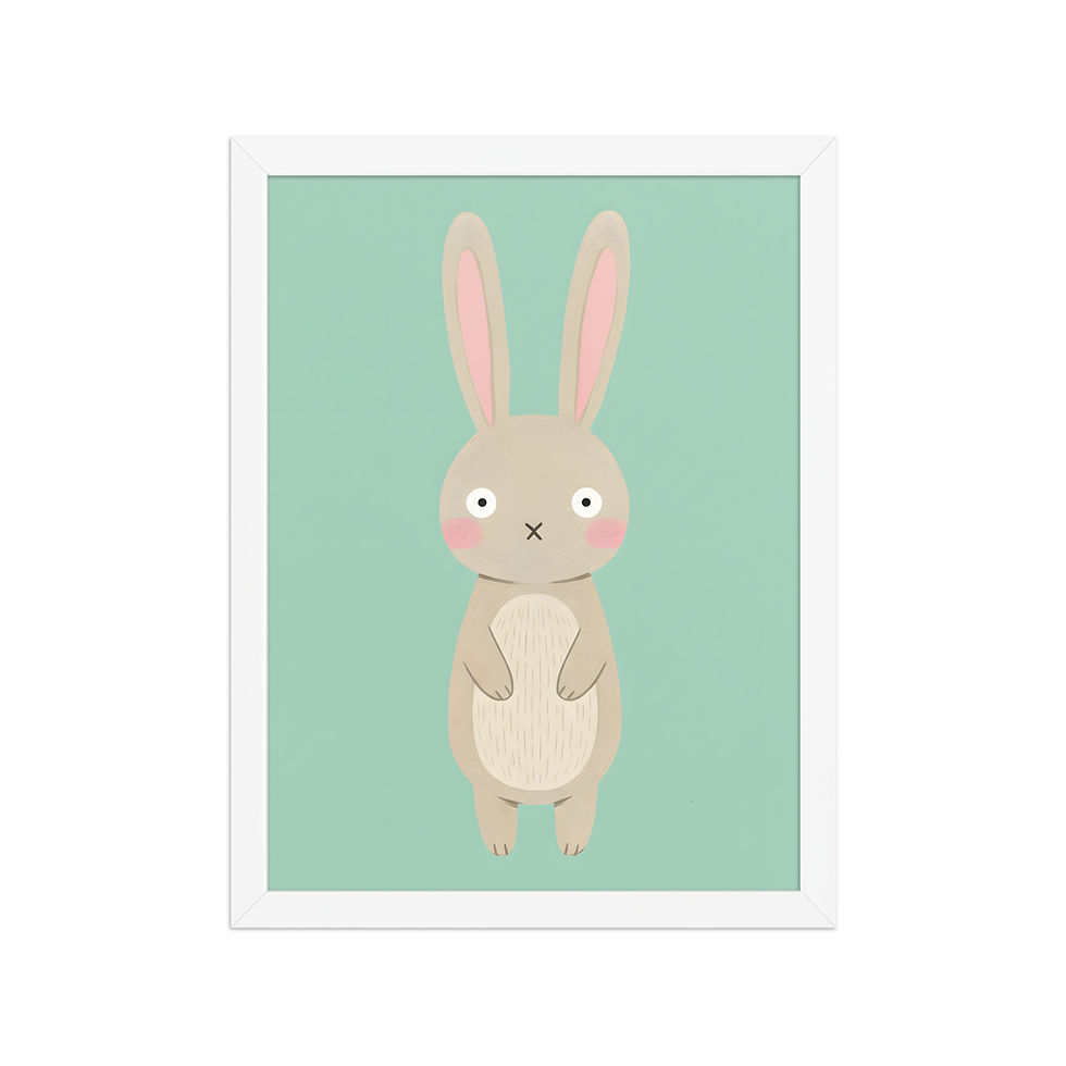 Thumbnail: Surprised Rabbit Nursery Art Print