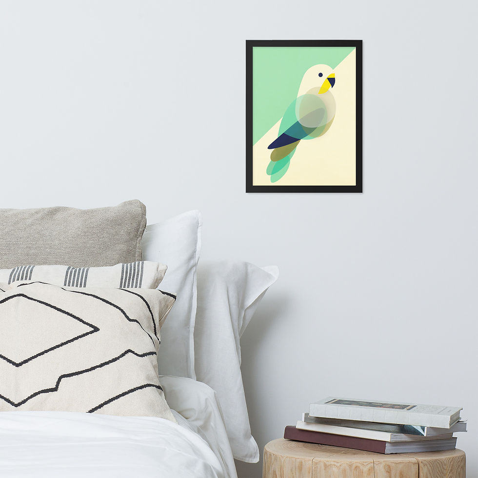 Thumbnail: Simple Budgie Minimalist Framed Wall Art