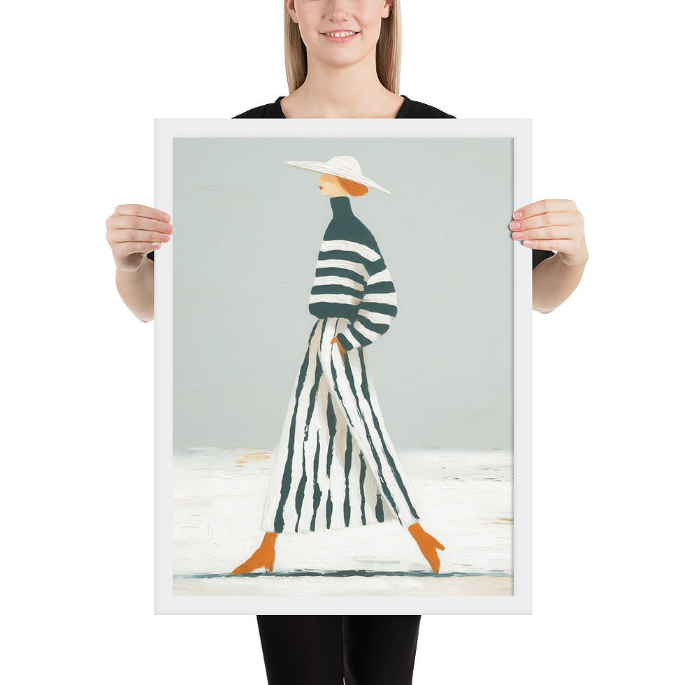 Thumbnail: Woman Fashion Gouache Inspired Art Print 