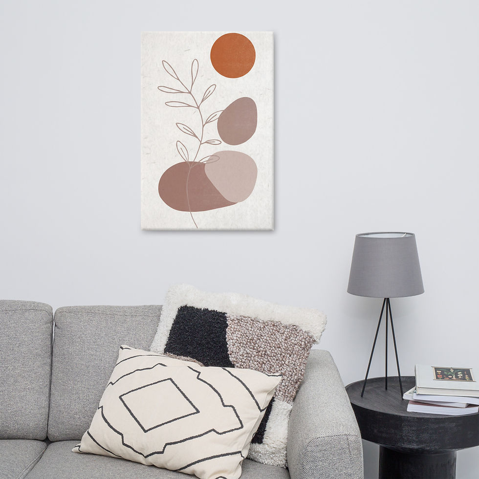 Thumbnail: Minimalist Botanical Canvas - Modern Abstract Plant Line Art Wall Decor