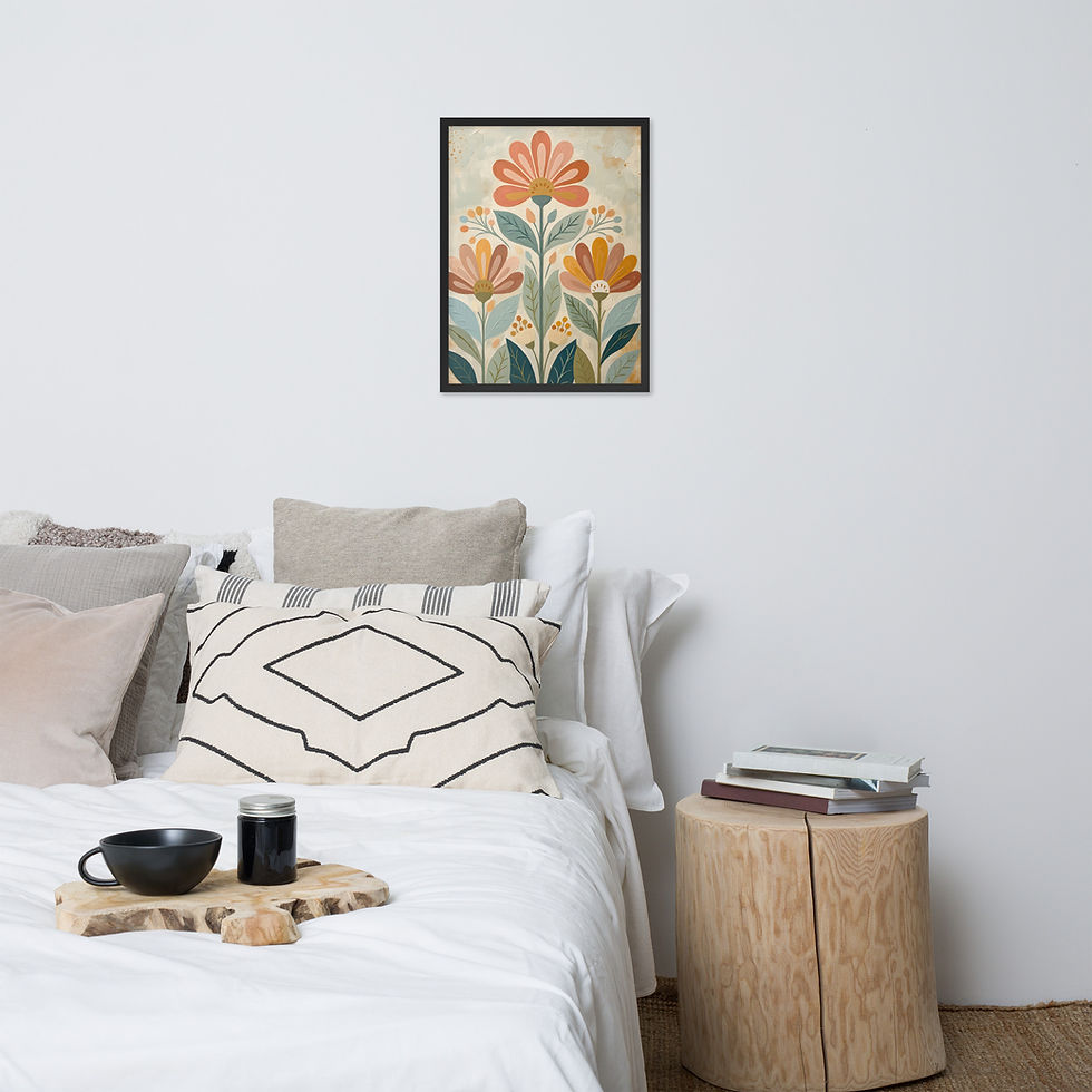 Thumbnail: Folk Style Botanical Art Print