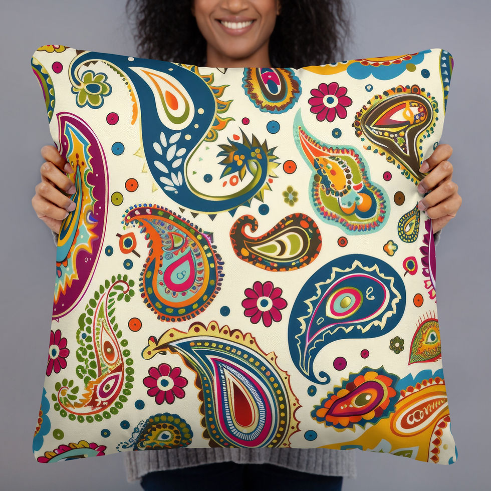 Thumbnail: Retro Pattern Cushion – Vintage-Inspired Home Accent