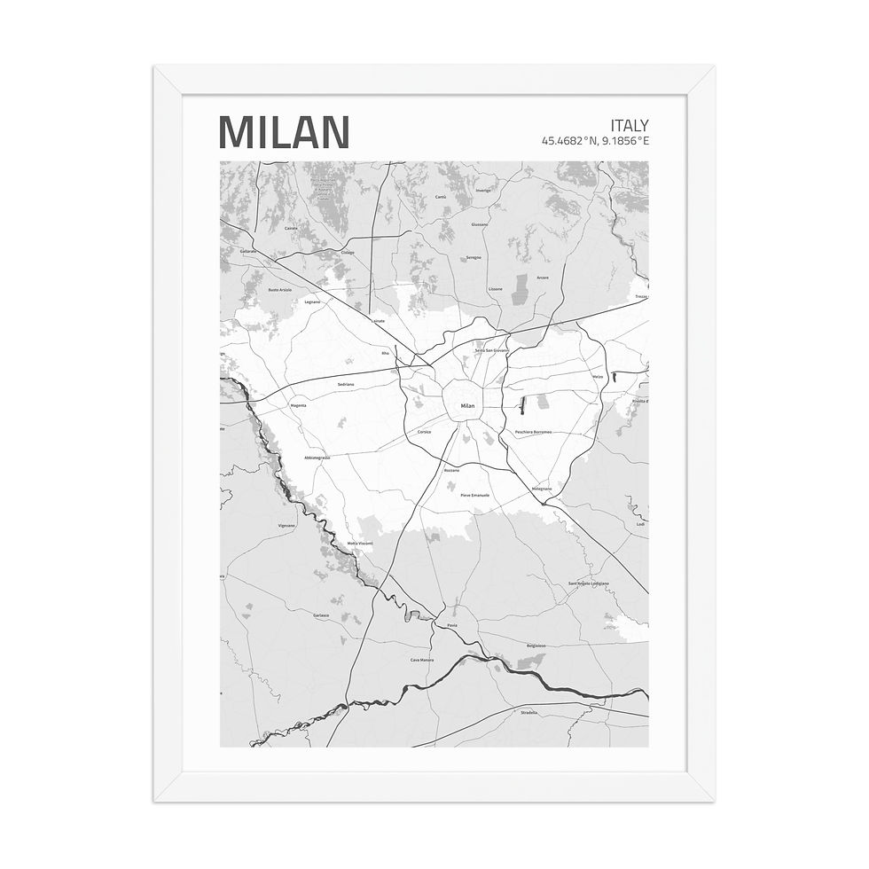 Thumbnail: Milan | Framed City Maps: Vibrant Art for Urban Decor Lovers