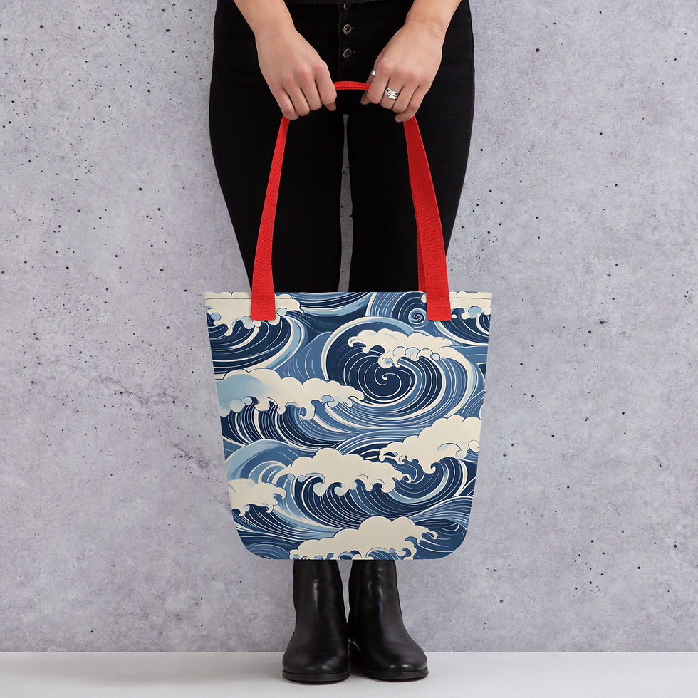 Thumbnail: Japanese Wave Art Tote bag