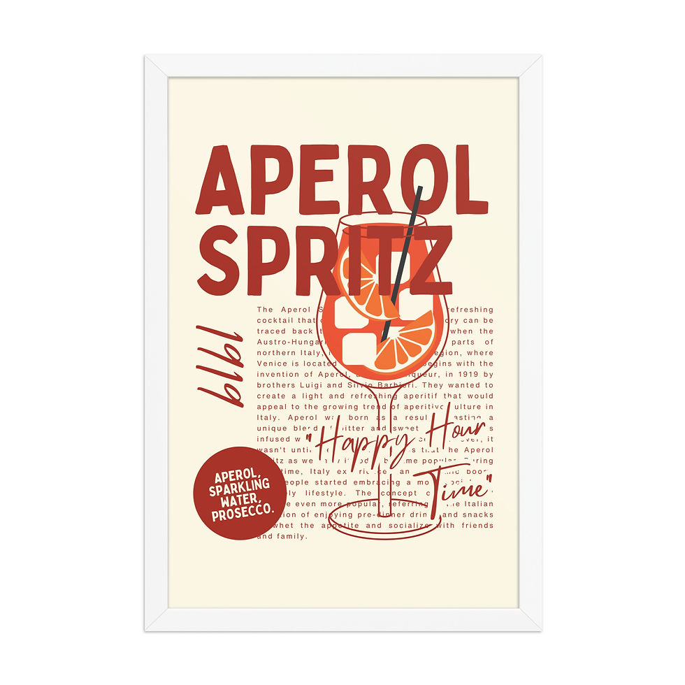 Thumbnail: Aperol Spritz Cocktail Wall Art Print