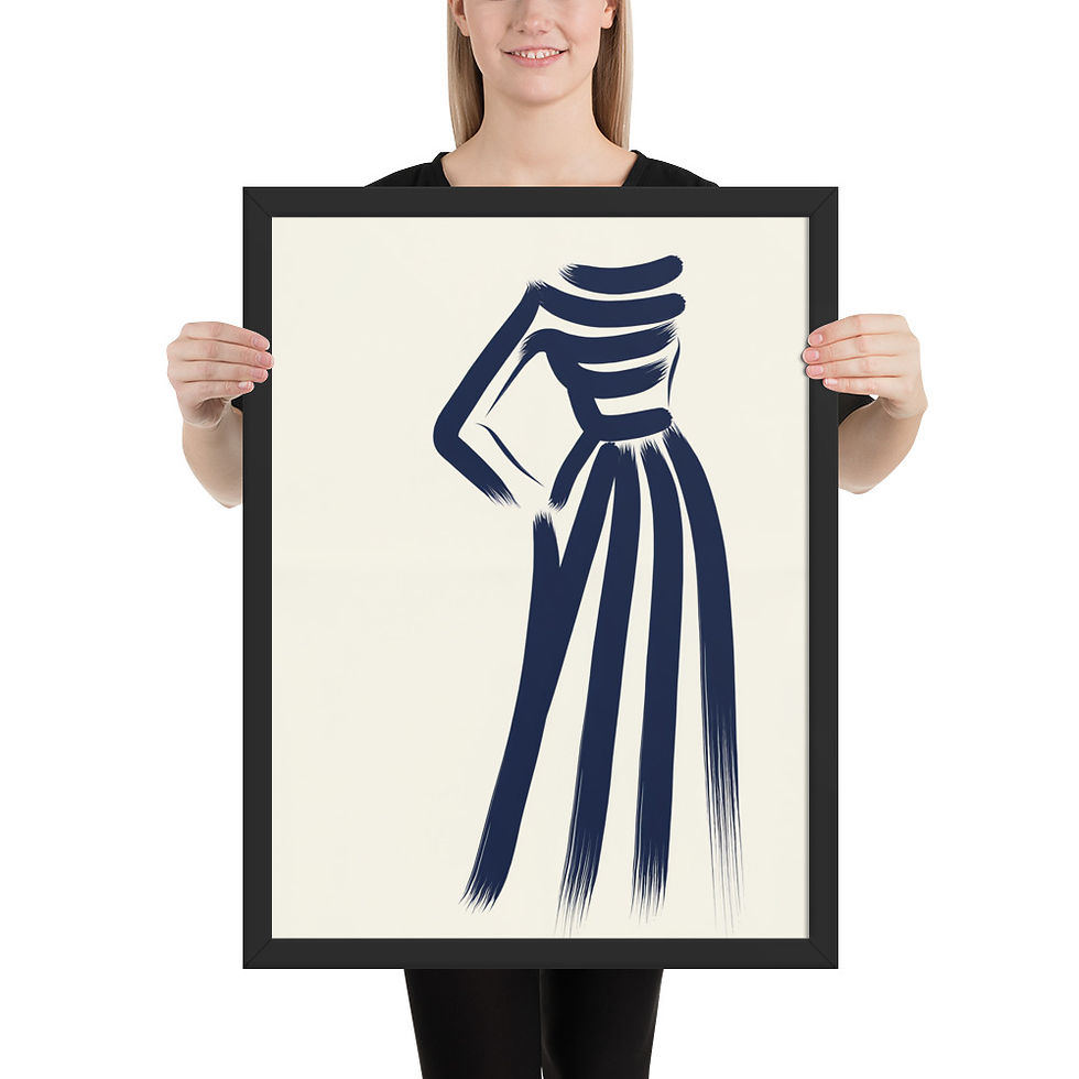 Thumbnail: Elegant Blue Dress Minimalist Wall Art