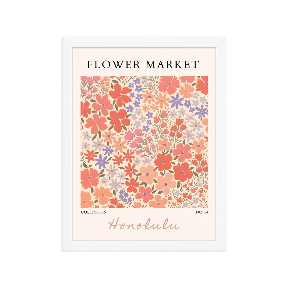 Thumbnail: Honolulu ii | Framed Botanical Wall Art: Nature Prints from Global Cities