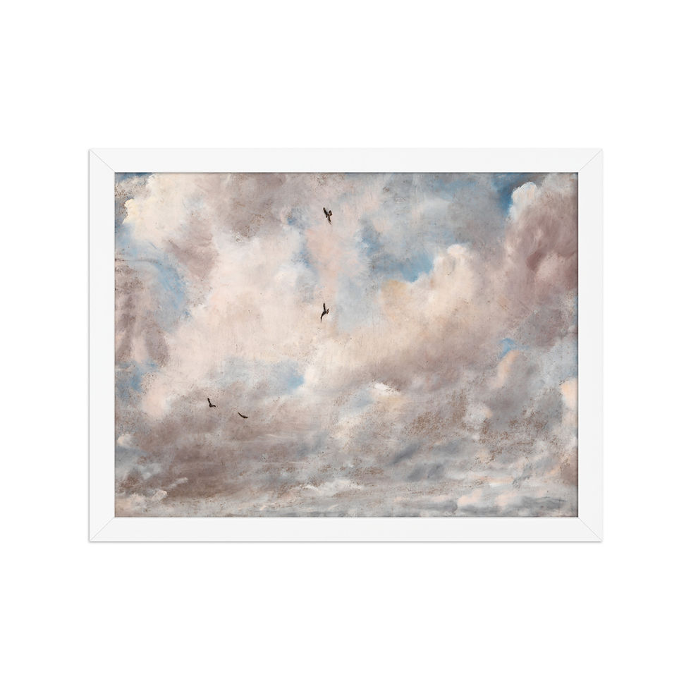 Thumbnail: Cloud Study with Birds Constable Sky Painting Print
