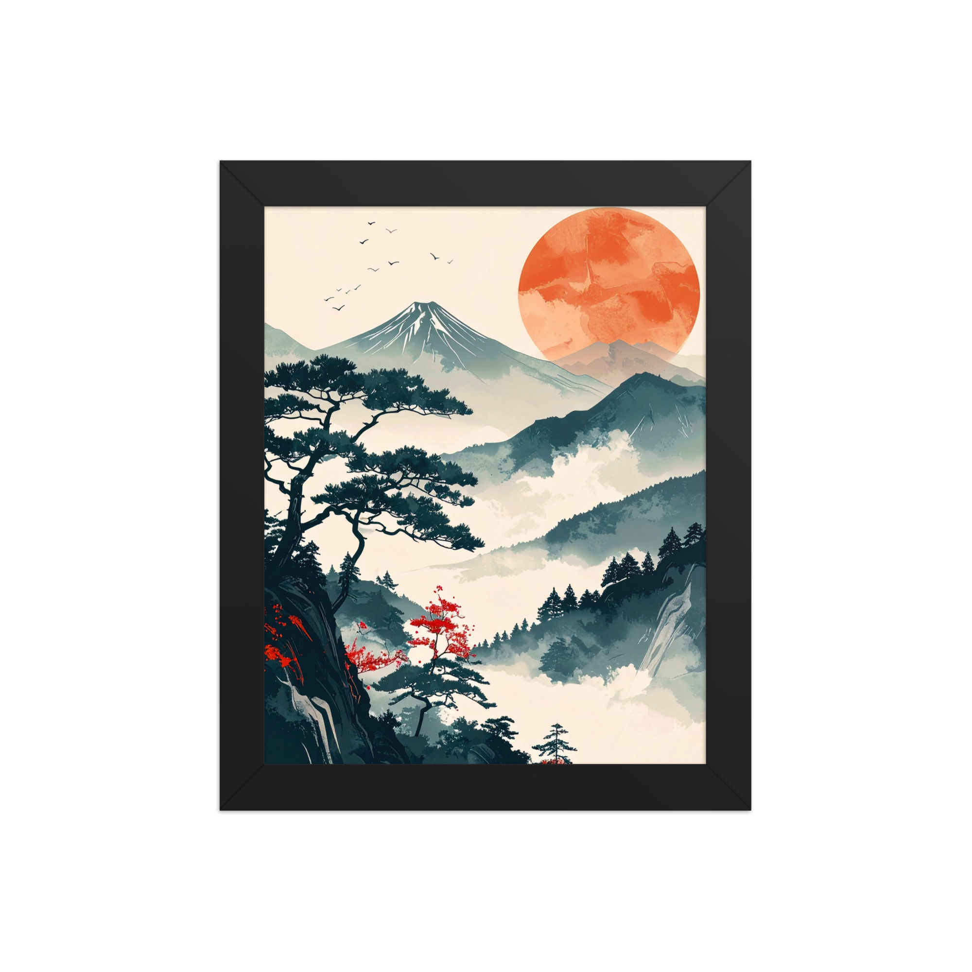 Blood Moon over Mountains