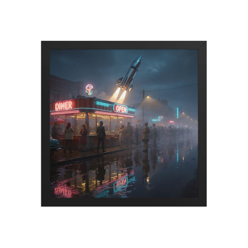 Thumbnail: Retro Diner Atomic Age Art Print