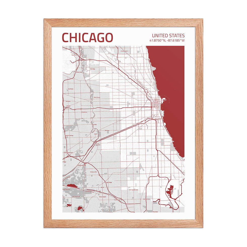 Thumbnail: Chicago | Framed City Maps: Vibrant Art for Urban Decor Lovers