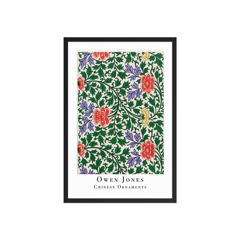 Thumbnail: Owen Jones Framed Wall Art: Chinese Ornaments V for Elegant Home Decor