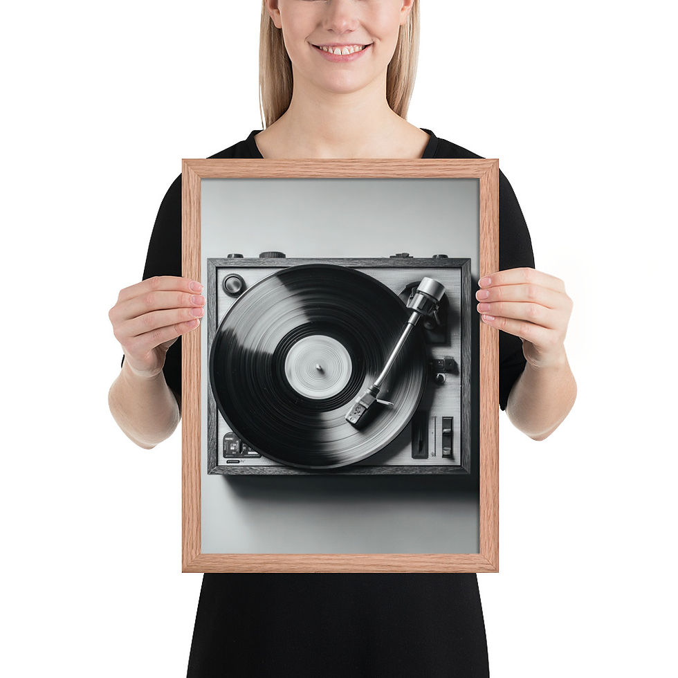 Thumbnail: Stylish Framed Vinyl Record Art Print – Perfect for Music Lovers