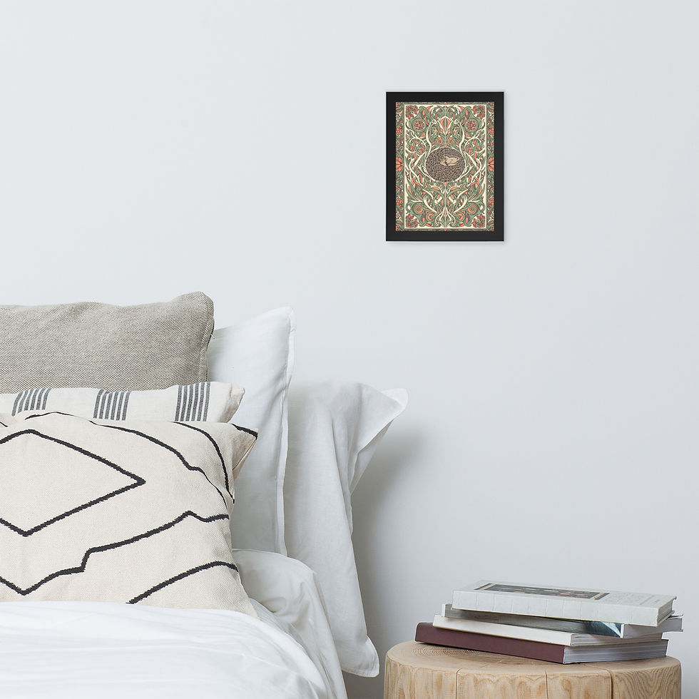 Thumbnail: Nestled Hedgehog William Morris Inspired Art