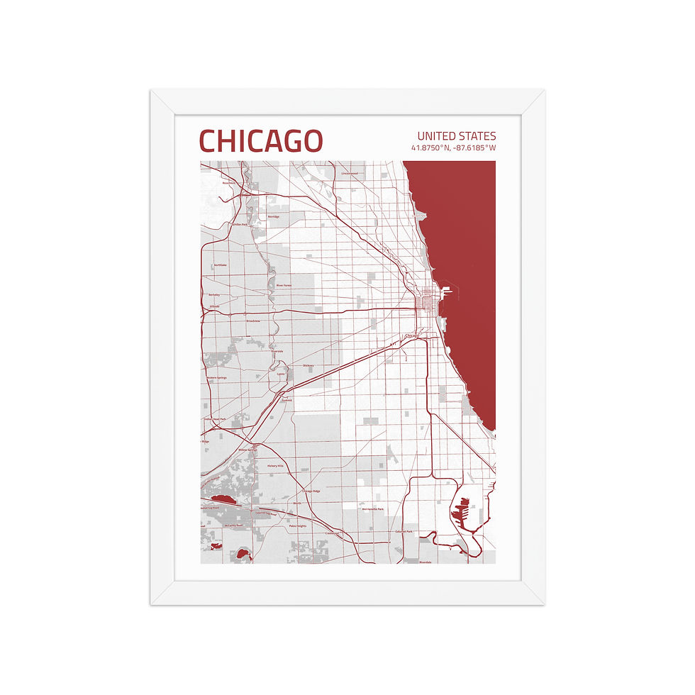 Thumbnail: Chicago | Framed City Maps: Vibrant Art for Urban Decor Lovers
