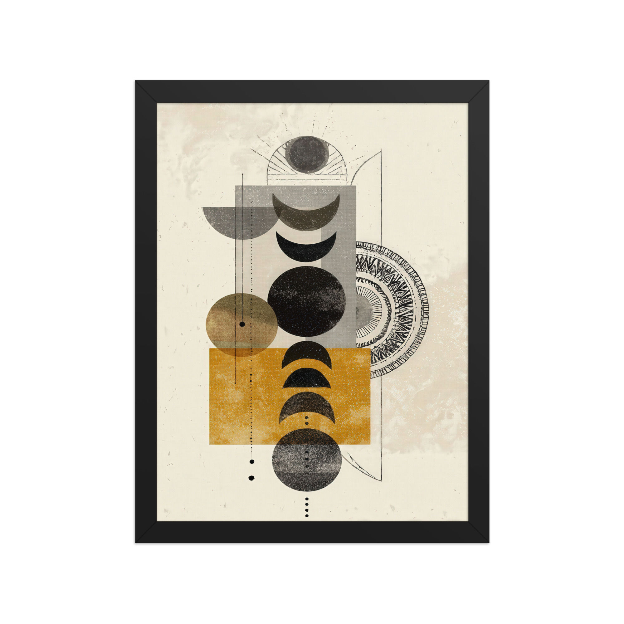 Minimalist Boho Art Print – Framed Rustic Vibesd poster